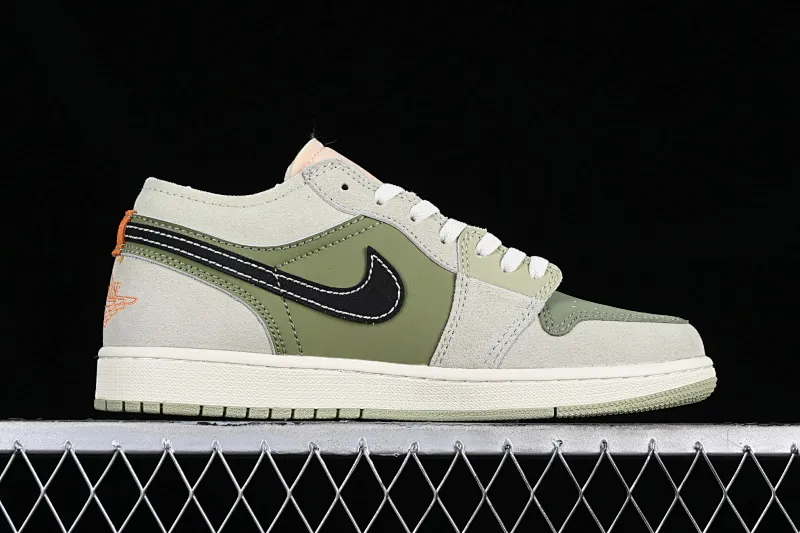 All categories Air Jordan Jordan series basketball shoes Air Jordan 1 Low Z version Air Jordan 1 Low Craft SE "Light Olive" AJ1 Joe 1 military deconstruction style low-top cultural casual sneakers FD6819-300